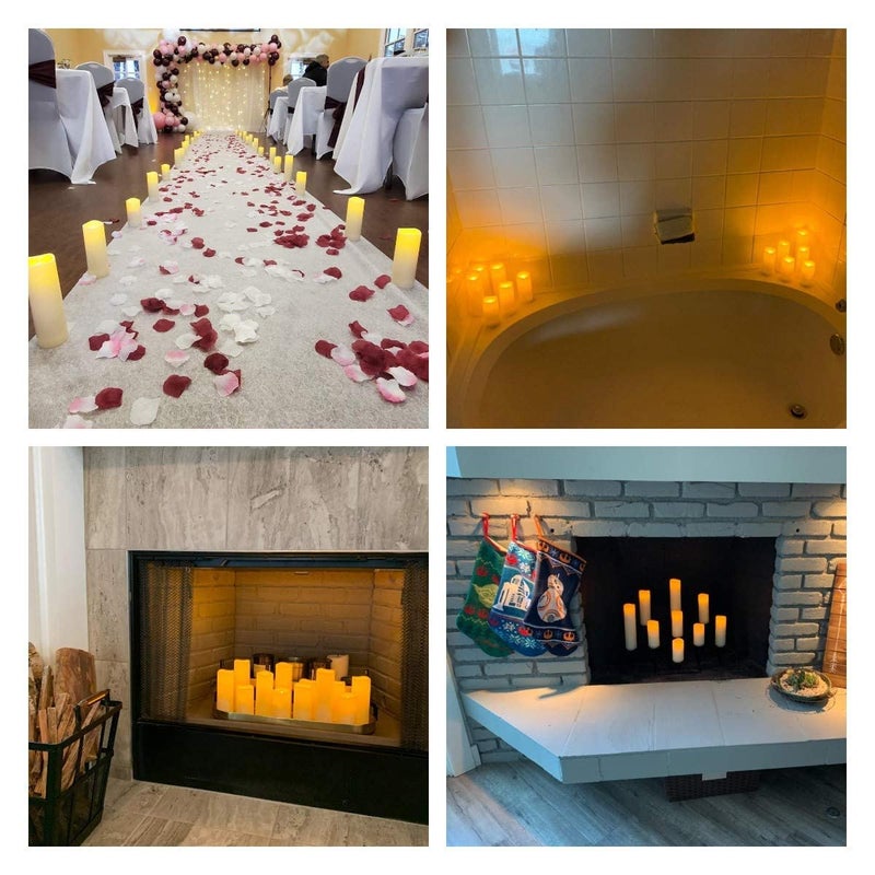 Aignis 12pcs Flameless LED Candles Battery Operated with 10-Key Remote Timer, Outdoor Indoor Waterproof, Warm Flickering Glow for Cozy & Romantic Home/Wedding/Holiday DÃ©cor(D2.2''xH4/5/6/7'') - Image 4